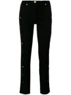 Versace Medusa Stud Cropped Jeans - Black