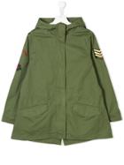 Zadig & Voltaire Kids Military Hooded Parka - Green