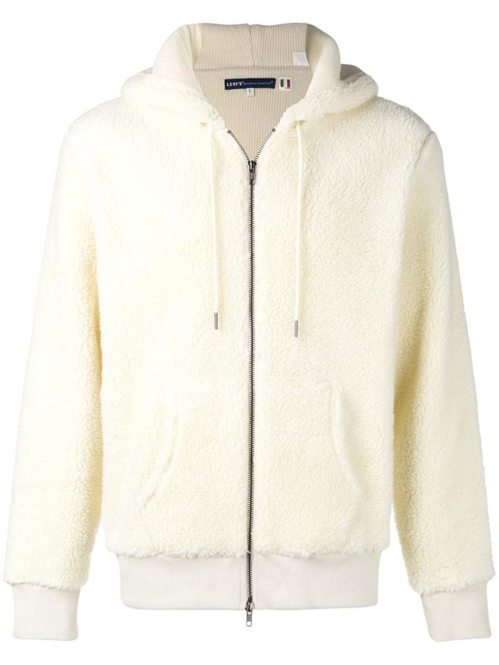 Levi's: Made & Crafted Fleece Zipped Hoodie - White