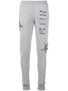 Philipp Plein Crystal Embellished Track Pants - Grey