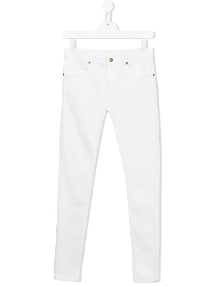 Burberry Kids Skinny Trousers, Boy's, Size: 14 Yrs, White