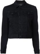Dsquared2 Cropped Denim Jacket, Women's, Size: 46, Black, Cotton/polyester/spandex/elastane