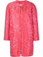 Moncler 'eglantine' Coat, Women's, Size: 2, Pink/purple, Silk/polyester