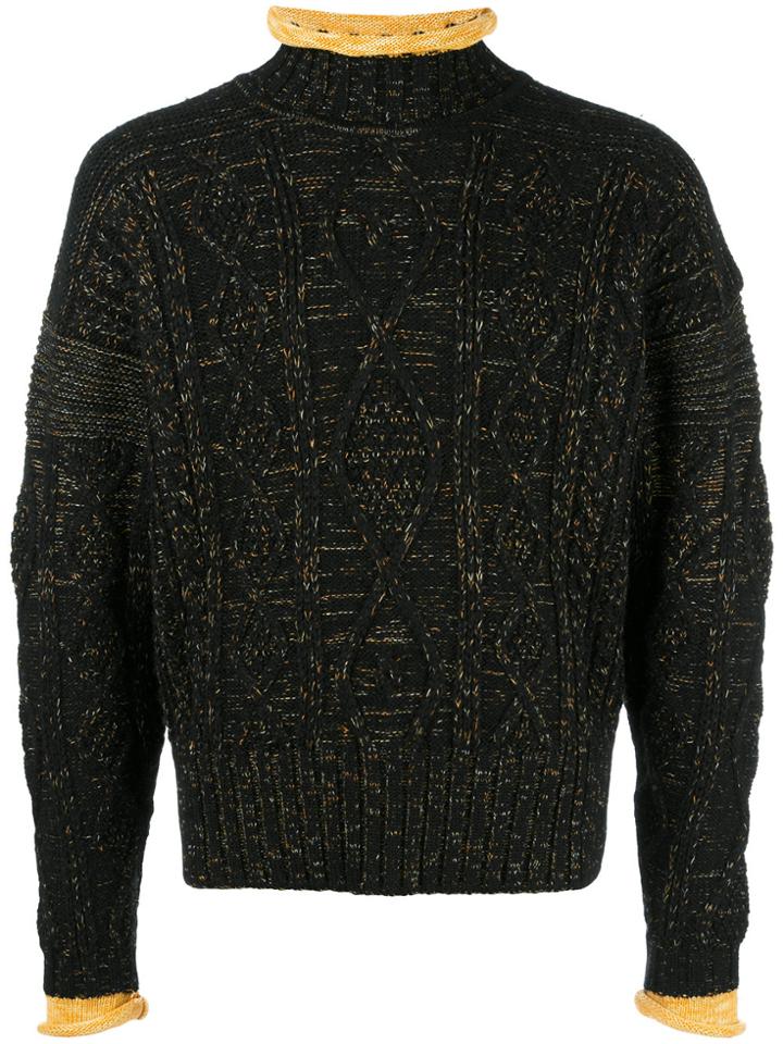 Jean Paul Gaultier Vintage Frilled Collar Jumper - Black