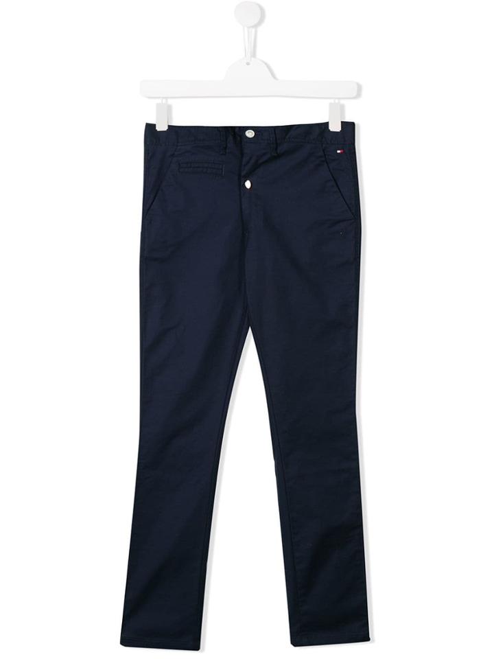 Tommy Hilfiger Junior Teen Straight Leg Chino Trousers - Blue