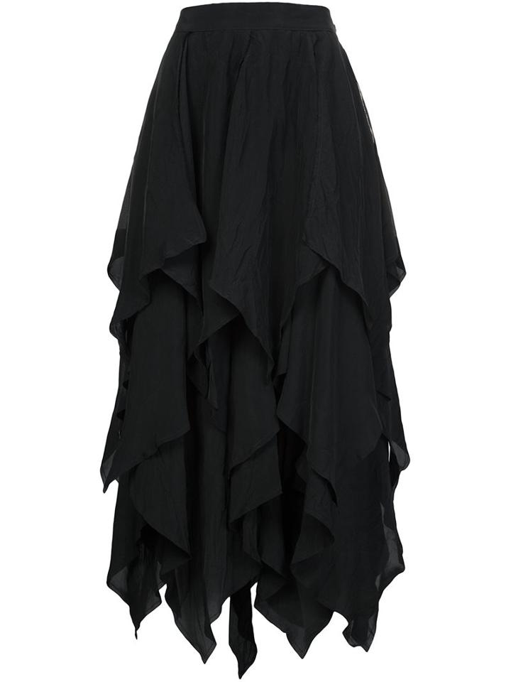 Loewe Draped Skirt, Women's, Size: 40, Black, Viscose