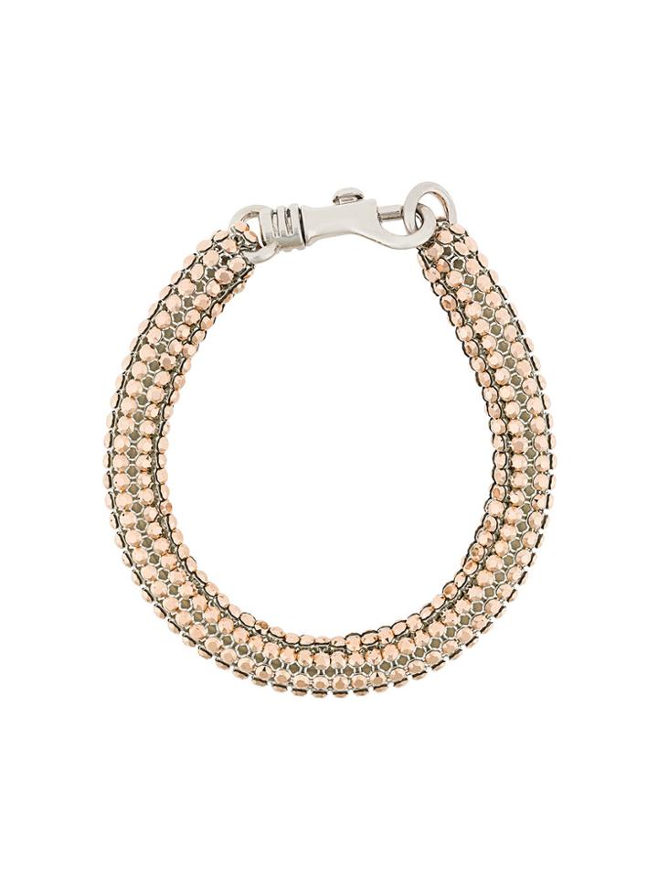 Christopher Kane Skinny Single Bolster Bracelet - Nude & Neutrals