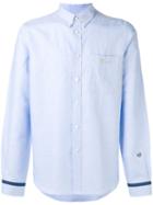 Ps By Paul Smith - Embroidered Figure Shirt - Men - Cotton/linen/flax - S, Blue, Cotton/linen/flax