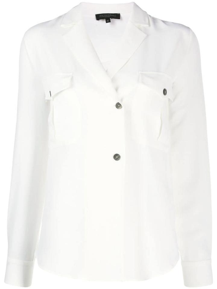 Antonelli Patch Pocket Blouse - White