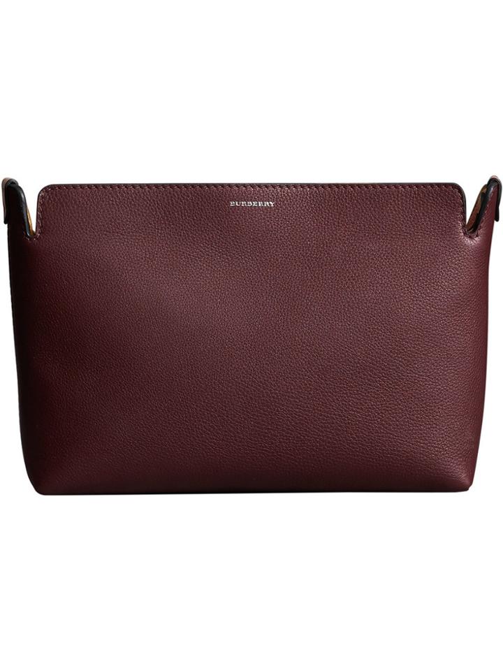Burberry The Medium Tri-tone Leather Clutch - Pink & Purple