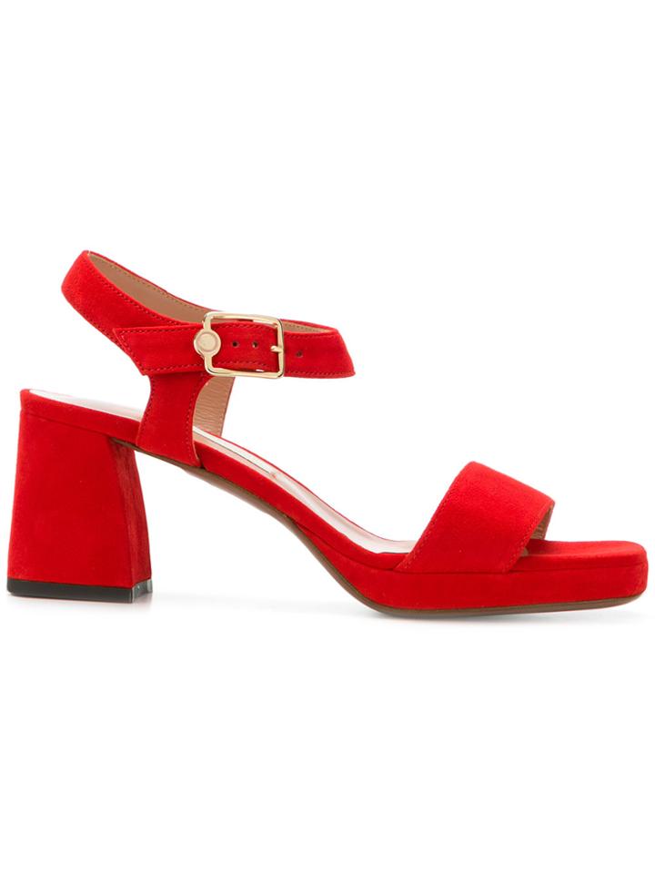 L'autre Chose Platform Sandals - Red