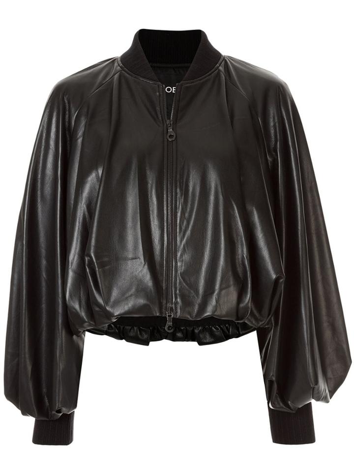 Goen.j Balloon Sleeve Bomber Jacket - Black