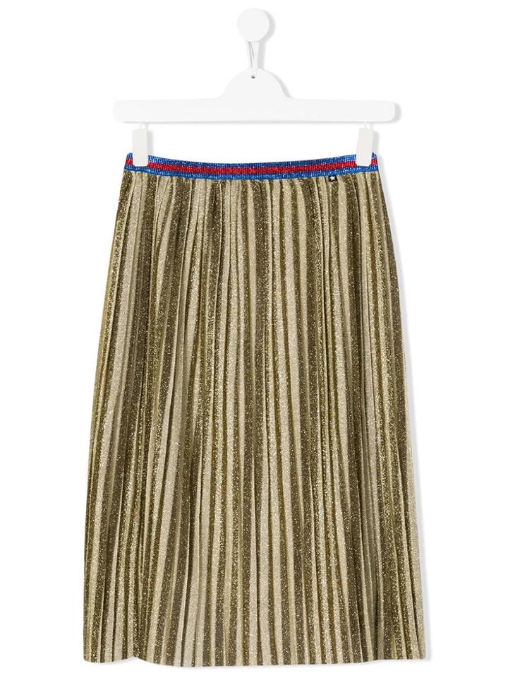 Molo Teen Pleated Midi Skirt - Metallic