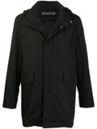 Canali Padded Hooded Jacket - Black