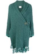 Forte Forte Wrap Front Knitted Cardigan - Blue