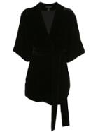 Kiki De Montparnasse Belted Robe Jacket - Black