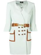 Elisabetta Franchi V-neck Wrap Mini Dress - Blue