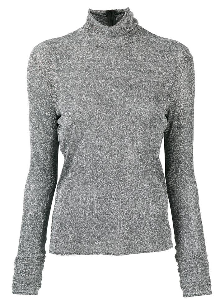 Philosophy Di Lorenzo Serafini Lurex Turtle Neck Jumper - Grey