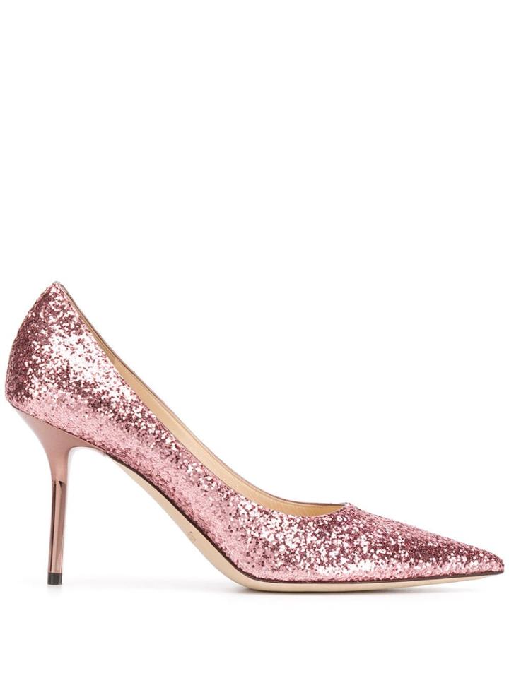 Jimmy Choo Love 85 Glitter Pumps - Pink