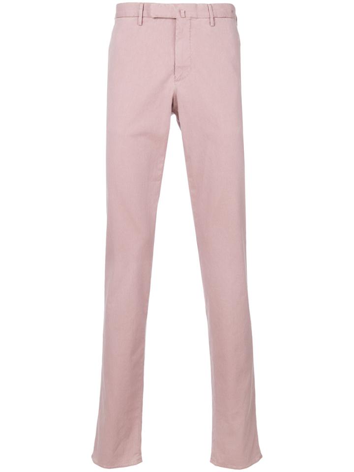 Incotex Straight Leg Trousers - Pink & Purple