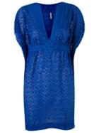 Blue Man Jacquard Beach Dress, Women's, Size: P, Polyester