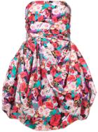 Emanuel Ungaro Floral Print Draped Design Mini Dress - Multicolour