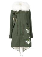 Furs66 Patches Parka Coat - Green