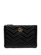 Gucci Black Quilted Leather Clutch Bag