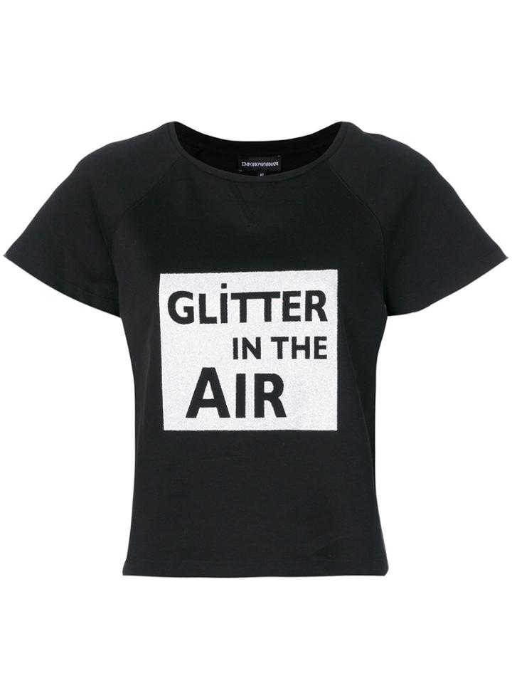 Emporio Armani Glitter In The Air Print T-shirt - Black