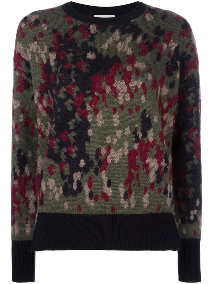 Moncler Patterned Knit Sweater - Green