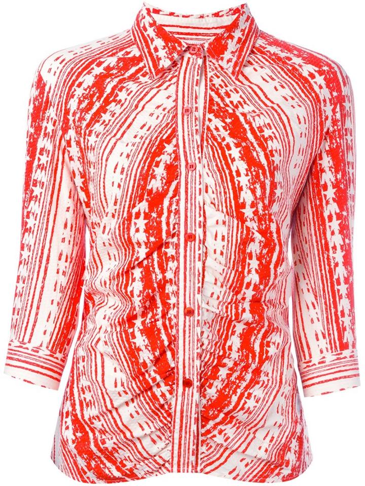 Walter Van Beirendonck Vintage Textured Graphic Print Shirt