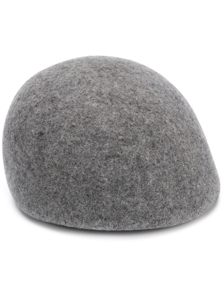 Stella Mccartney Felt Flap Cap, Women's, Size: 57, Grey, Wool