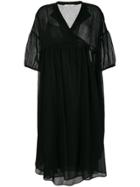 Odeeh Oversized Shirt Dress - Black