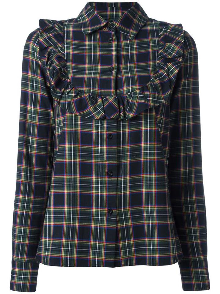 Maison Kitsuné Checked Shirt, Women's, Size: 40, Cotton
