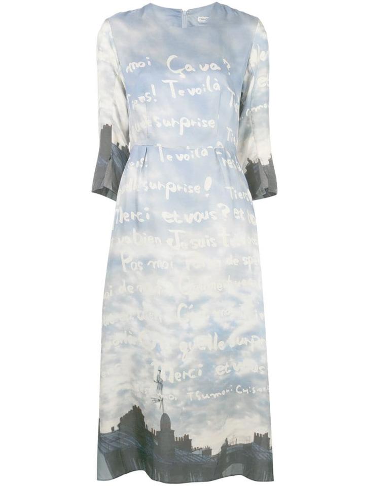 Tsumori Chisato All-over Print Midi Dress - Blue