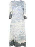 Tsumori Chisato All-over Print Midi Dress - Blue
