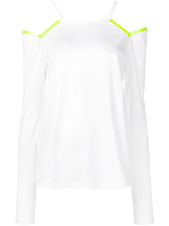 Maison Margiela Cut-out Long-sleeved T-shirt - White