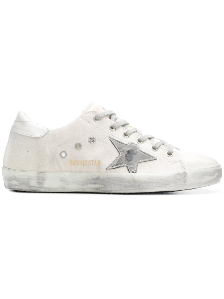 Golden Goose Deluxe Brand Star Patchwork Sneakers - White