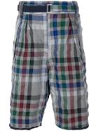 Sacai Checked Bermuda Shorts - Grey