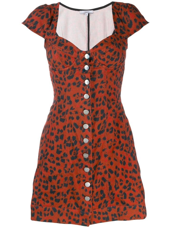 Miaou Leopard Print Gigi Dress - Red