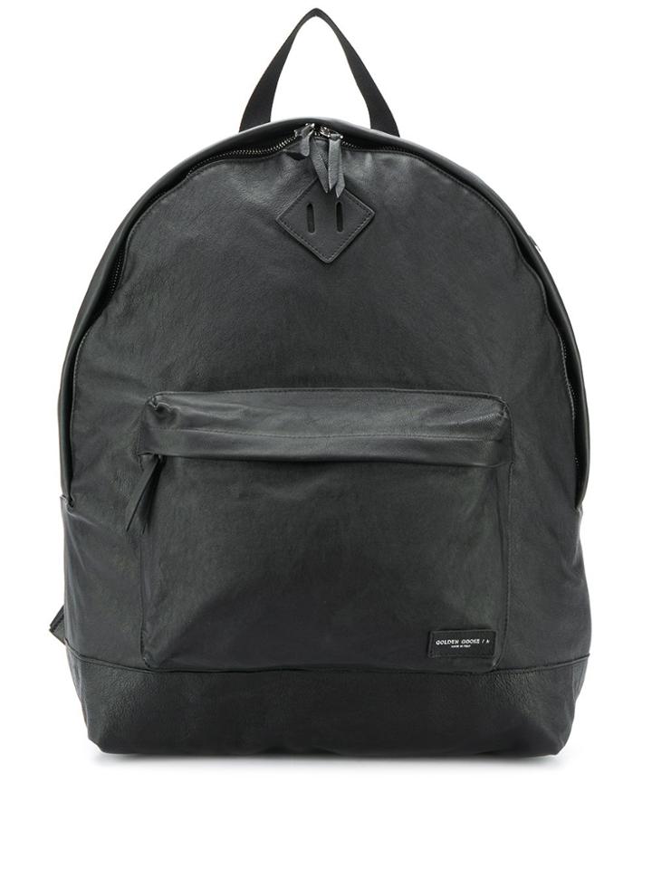 Golden Goose Logo Print Backpack - Black