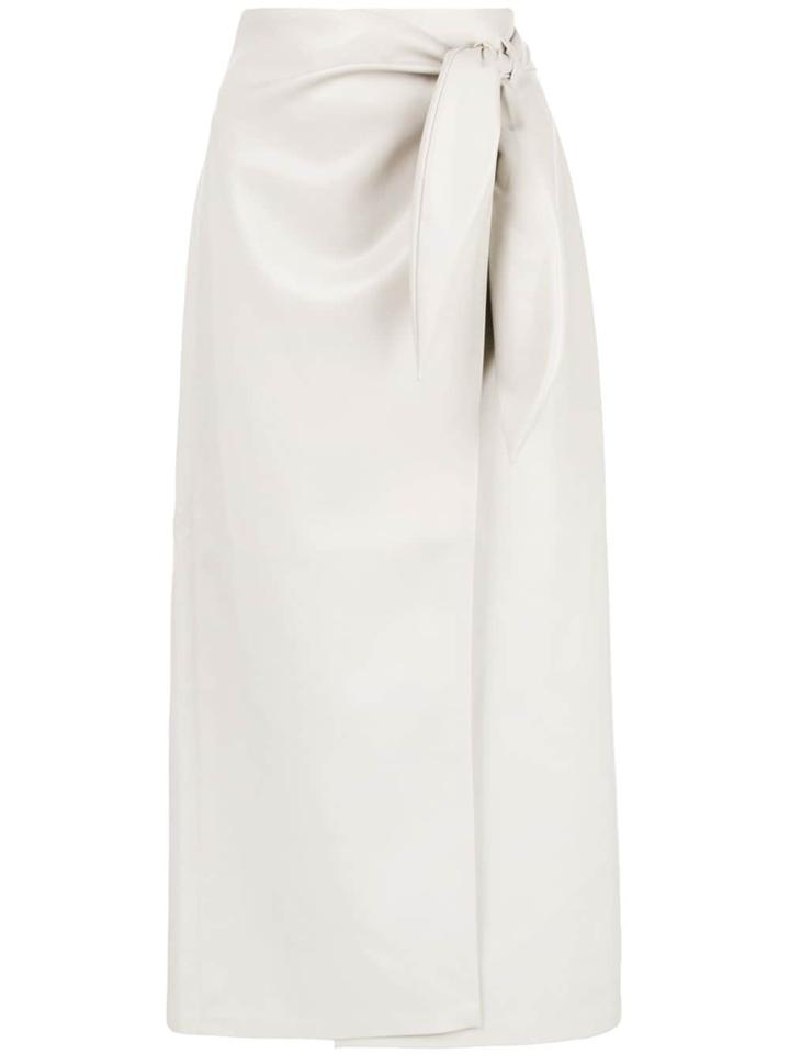 Nanushka Knotted Wrap Dress - Neutrals
