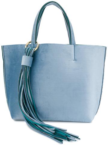 Alila Fringed Holidays Tote - Blue