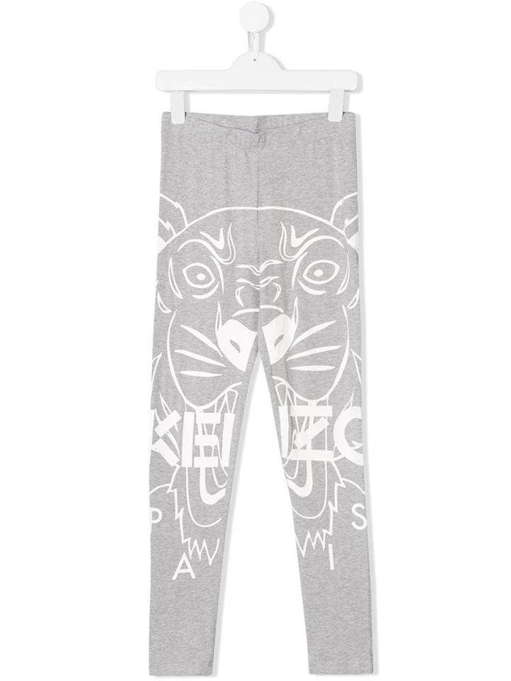 Kenzo Kids Teen Tiger Print Leggings - Grey