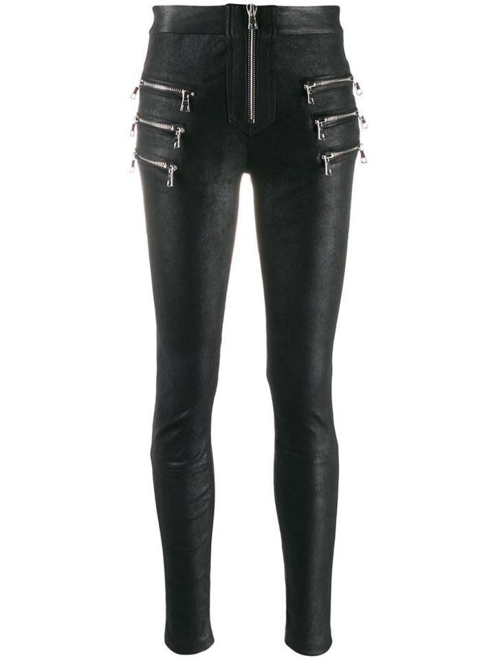 Unravel Project Slim Biker Trousers - Black
