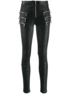 Unravel Project Slim Biker Trousers - Black