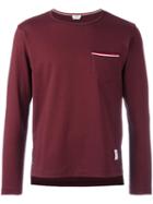 Thom Browne Chest Pocket Sweatshirt, Men's, Size: 00, Pink/purple, Cotton