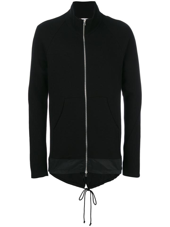 Lost & Found Rooms Kangaroo Pockets Zipped Sweatshirt - Black