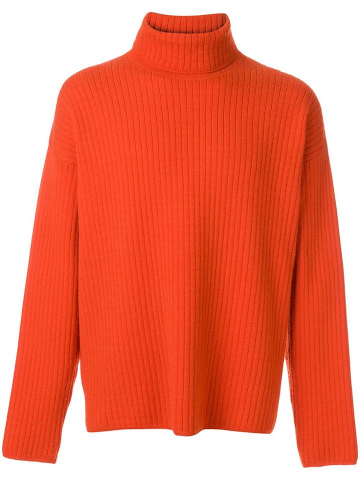 Ami Alexandre Mattiussi Turtleneck Oversize Fit Double Face Rib