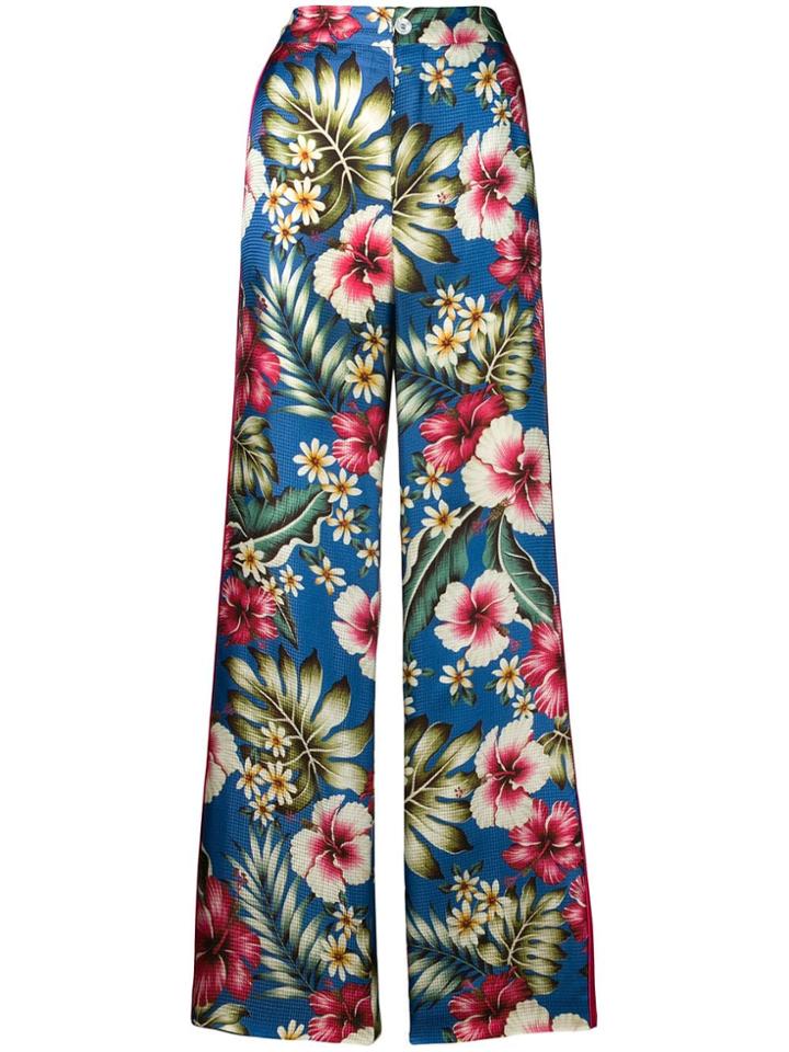 F.r.s For Restless Sleepers Floral Trousers - Blue